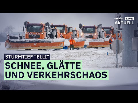 Storm "Elli": Snow chaos in Central Germany | MDR AKTUELL live