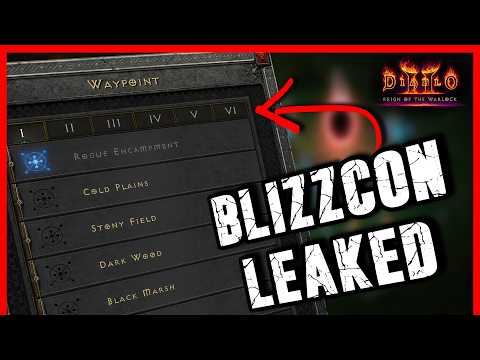 Blizzcon Leaked from Same Person That Knew About ROTW, Act 6, Hammerdin Change, Enigma Nerf