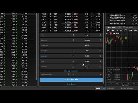 Using the Algo Order on the Trade Ticket in ELANA Global Trader