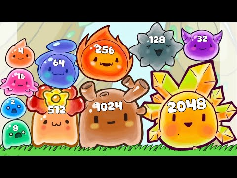 SLIME MERGE 3D - ASMR Gameplay (Slimes Evolution, Level Up Jelly Balls 2048)