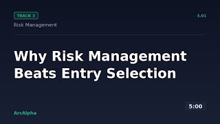 Why Risk Management Beats Entry Selection