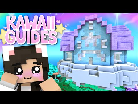 💙Building a Minecraft CLOUD House! Easy Tutorial | Kawaii Guides