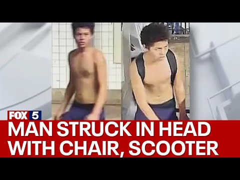 NYC subway attack: Man struck in head repeatedly with chair, scooter