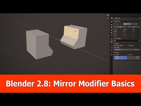 Blender 2.8 Mirror Modifier Beginner Tutorial