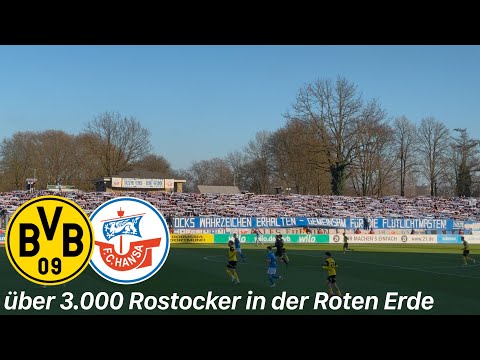Borussia Dortmund II - FC Hansa Rostock | über 3.000 Rostocker sorgen für Heimspiel und sehen Sieg