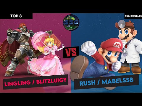 Top 8 LF LingLing / BlitzLuigy (Peach/Mega Man) vs Rush / MabelSSB (Mario/Doc Mario) (SSG Doubles)