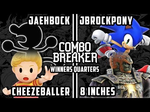 Combo Breaker 2017 Smash 4 - Jbrockpony & 8 Inches vs Jaehbock & Cheezeballer - Wii U Doubles WQ