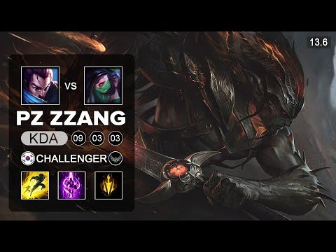 Pz ZZang Yasuo vs Akali Top - KR Challenger - Patch 13.6 Season 13