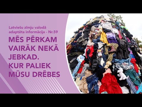 Video ziņas Nr. 59 “Mēs pērkam vairāk nekā jebkad. Kur paliek mūsu drēbes”