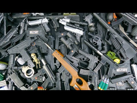 Black Color Toy Realistic Gun Arsenal, Dangerous Bead Shooting Guns And Rifles, Realistic Toy Guns