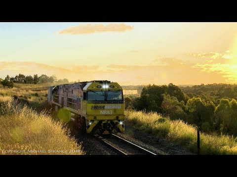 PM6 Container Freight Climbing Murgheboluc Curves - PoathTV Australian Diesel Trains