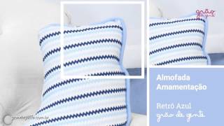 Almofada para Amamentação Retrô Azul | Ref: 53879