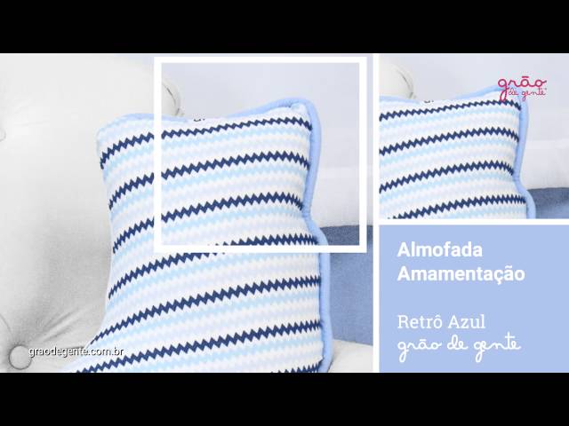 Almofada para Amamentação Retrô Azul | Ref: 53879