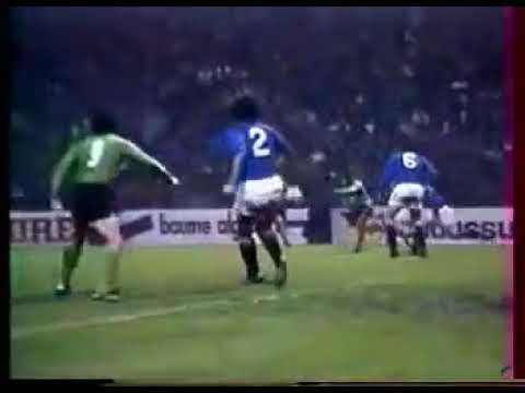 ECC 1975-76. Round of 16. AS Saint-Étienne - Rangers FC. Highlights.