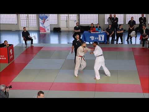 Mohamed BOUCHEDDA Vs Jean Paul JACQUOT +90Kgs H  Coupe de France 2018 Kyokushinkai