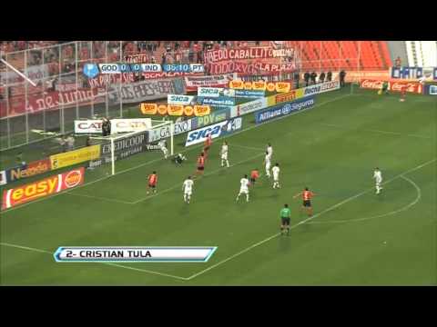 Gol Cristian Tula. Godoy Cruz 0 Independiente 1. Torneo Inicial 2012. Fecha 5. FPT