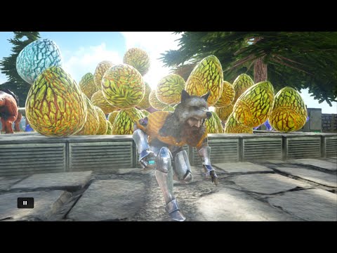 ARK: Survival Evolved Day 183 on Crystal Isles, mass hatching Crystal Wyvern Eggs.