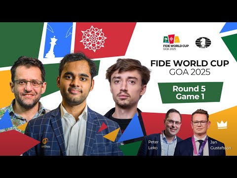 Chess ♟ | FIDE World Cup 2025 | Round 5 | Game 1 | ft.  🇮🇳 Erigaisi, 🇺🇸 Aronian, Dubov and more