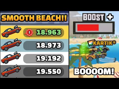 MUSCLE CAR SMOOTH BEACH SPEEDRUN!! 🤩🔥 IN COMMUNITY SHOWCASE - Hill Climb Racing 2