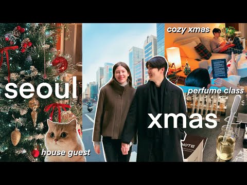 koreans go CLUBBING on christmas? 🕺💃 cultural differences, custom perfume, a cute house guest