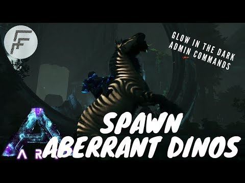 ARK  Aberration - Spawn ALL Aberrant Dinos (Glow in the Dark Dinos)