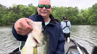 Oak Hollow Lake with a 19 inch PB Crappie. Biggest crappie ever weighed in.