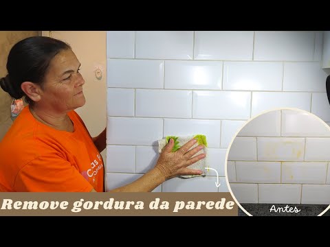 Como tirar GORDURA da parede de azulejo da cozinha rapidinho, sem sacrifico | Coisas Fáceis