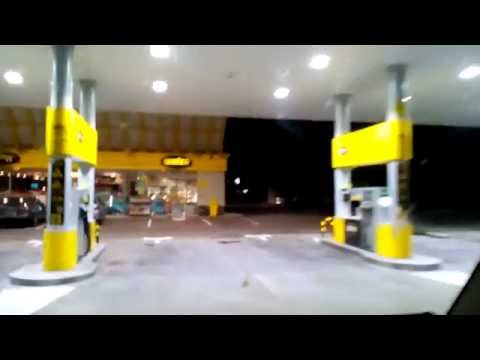 Highway Karlovac-Zagreb,Arrival at Tifon gas station near Draganić