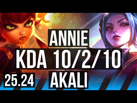 ANNIE vs AKALI (MID) | 10/2/10 | KR Master | 25.24