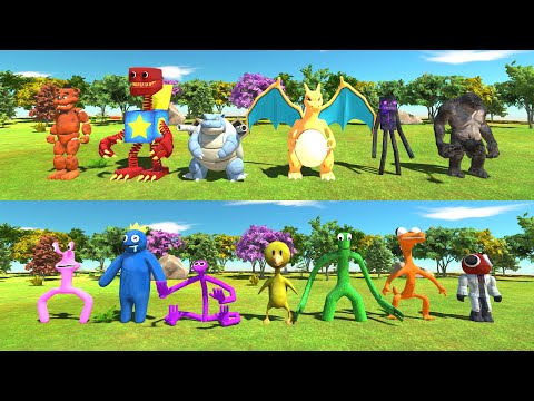 Team Rainbow Friends vs Team Blastoise - Animal Revolt Battle Simulator