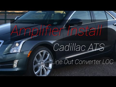 Amplifier Installation 13 Cadillac ATS using Line out converter (LOC) JL Audio