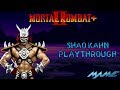 Mortal Kombat II Plus Shao Kahn Playthrough MAME 1440p 60fps