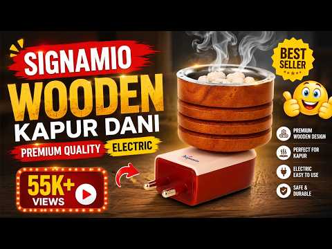 Signamio Electrical Camphor Diffuser, Burner,Kapoor Machine, Wooden ...