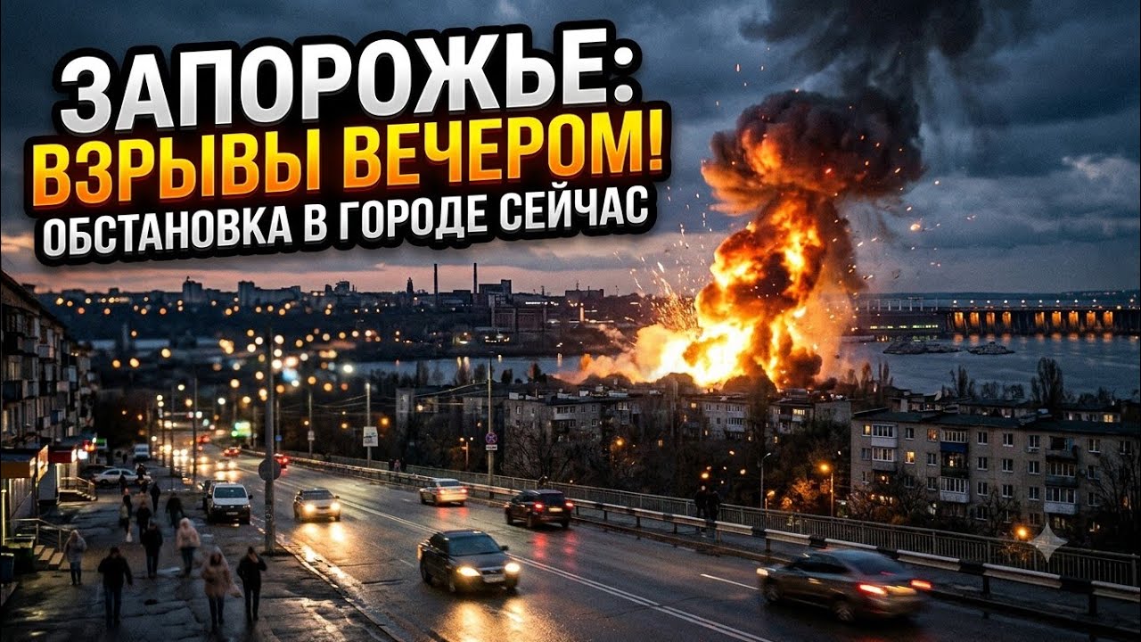 Запорожье ВЗРЫВЫ!!! РЕАЛЬНАЯ ОБСТАНОВКА В ГОРОДЕ СЕЙЧАС 26.08.2026
