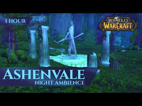 Vanilla Ashenvale - Night Ambience ASMR (1 hour, 4K, World of Warcraft Classic)