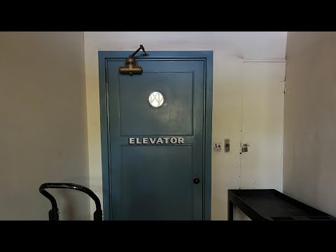 Vintage Gated Otis Elevator at Sena Plaza, Santa Fe NM