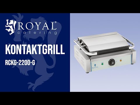 video - Kontaktgrill - 1 x 2200 W - räfflad