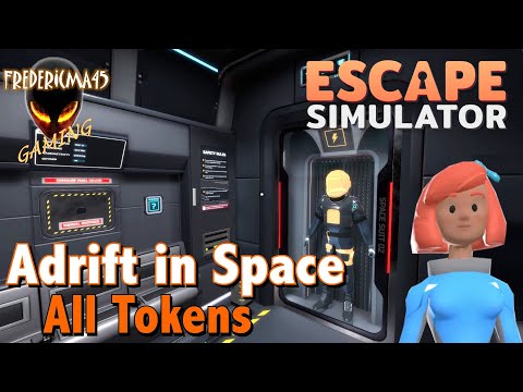 Escape Simulator ADRIFT IN SPACE / All Tokens Location - 5 Rooms - Achievements