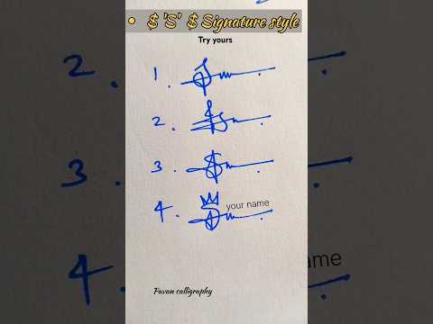 How to write S letter name  signature style in calligraphy #shorts #calligraphy #name