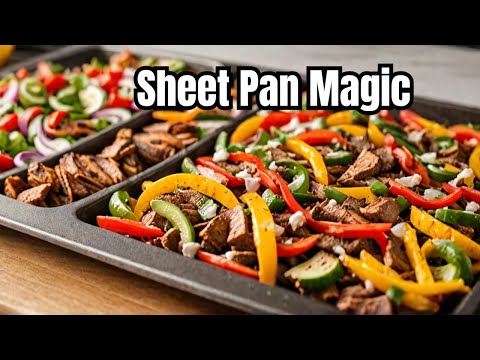 Enjoy Guilt-Free Healthy Chicken Fajitas! Oven Baked Sheet Pan Recipe