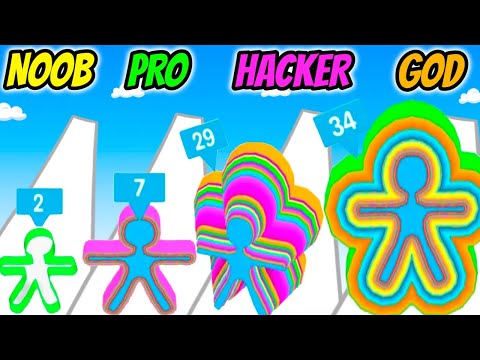 Layer Runner 3D - NOOB vs PRO vs HACKER vs GOD