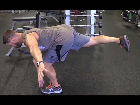 One-Leg Toe Touch on Stability Ball