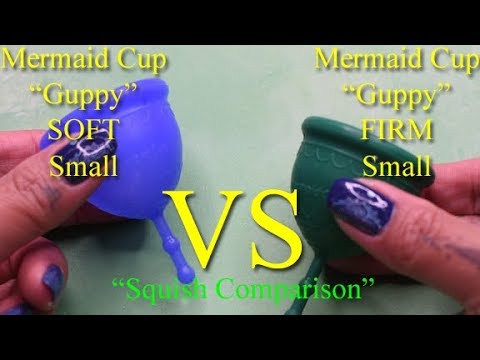 Mermaid "Guppy" Cup Soft vs Firm SMALL - Menstrual Cup Squish