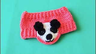 APLICACION DE OSO PANDA PARA BANDA CON OREJERAS - PASO A PASO