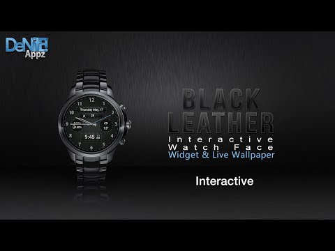 Black Leather HD Watch Face Video