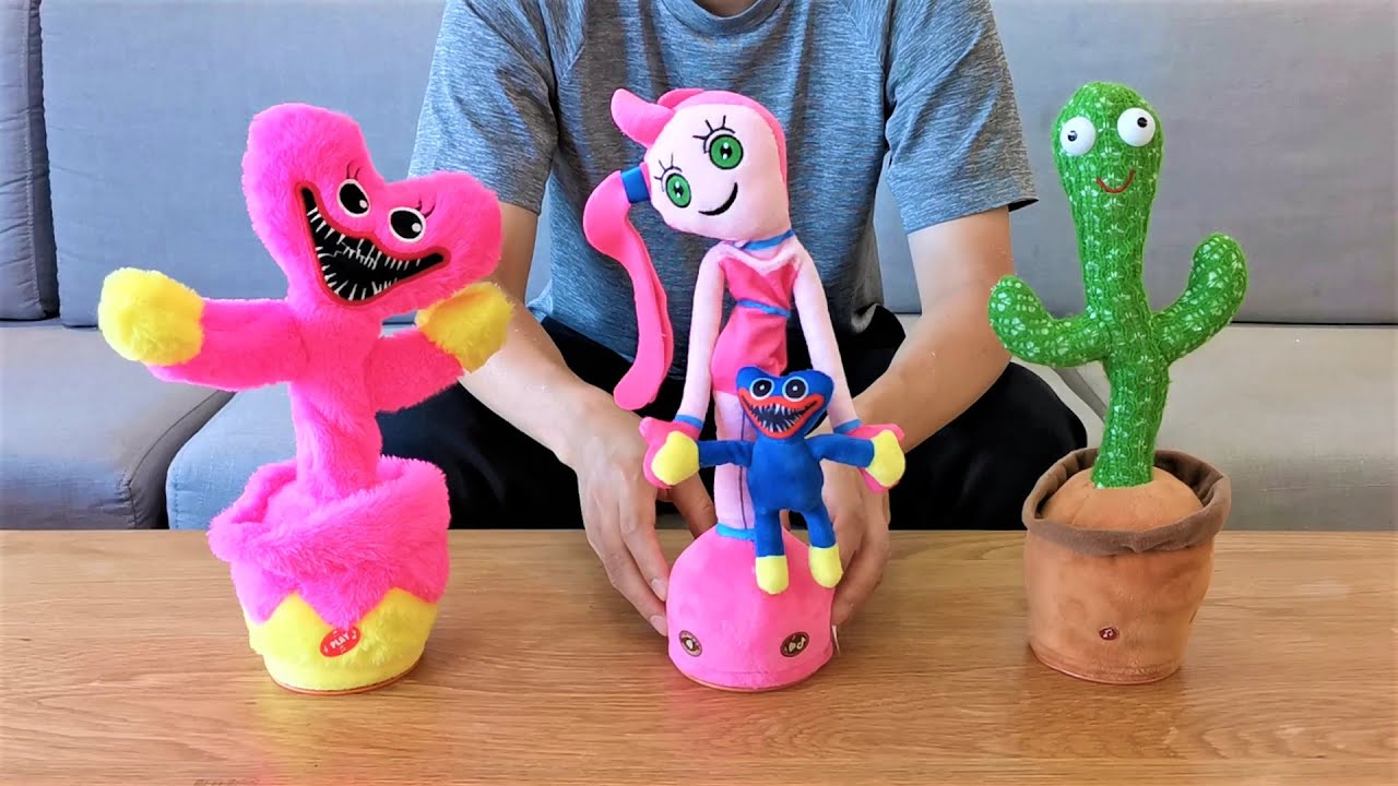 Huggy Wuggy Dancing Cactus Toys - Mommy Long Legs, Kissy Missy & Huggy Wuggy Dancing Together