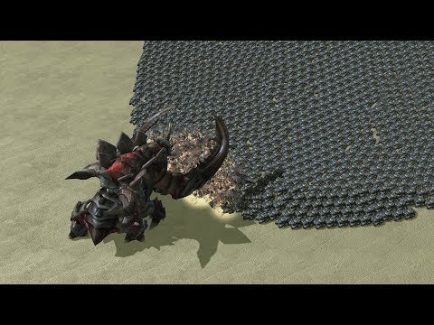 1 REAL Size ULTRALISK vs 3000 SIEGE TANKS - StarCraft 2 MASSIVE Battle