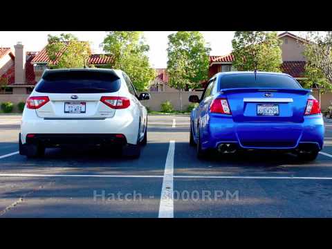 2011 Subaru WRX Invidia Q300 Hatchback vs Sedan Comparison