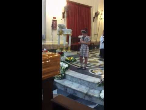 estella singing at her fathers funeral