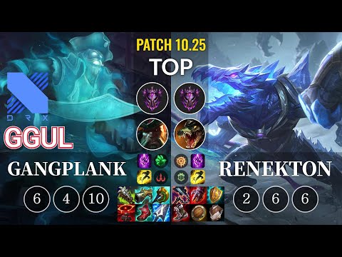 DRX.A Ggul Gangplank vs Renekton Top - KR Patch 10.25